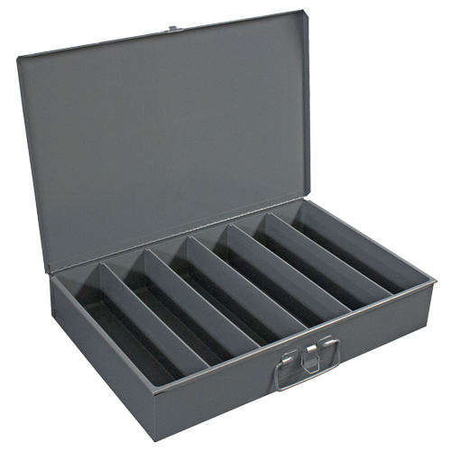 Compartment Steel Scoop Boxes , 18.34" W x 12.16" D x 3.16" H, 6 Vertical Compartments Equipment World