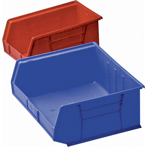 Plastic Bin, 8-1/4" W x 9" H x 18" D, Blue Equipment World