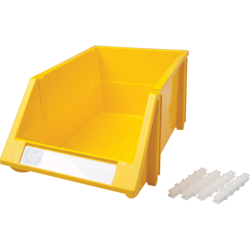 Stack & Hang Bin, 8-3/16" W x 6-3/16" H x 14" D, Yellow Equipment World