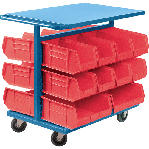 Bin Carts - Cart Only, Double-sided, 24" W x 38-1/2" D x 36-1/2" H Equipment World