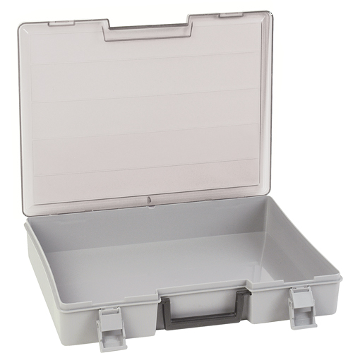 Compartment Case, Plastic, 15-1/2" W x 11-3/4" D x 2-1/2" H, Grey Equipment World