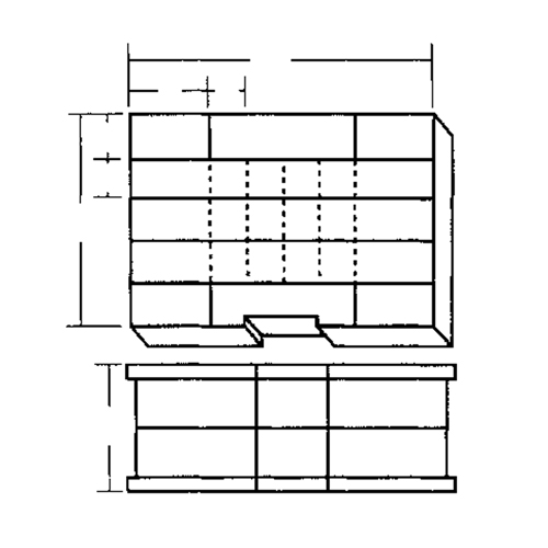 Compartment Case, Plastic, 48 Slots, 15-1/2" W x 11-3/4" D x 5" H, Grey Equipment World