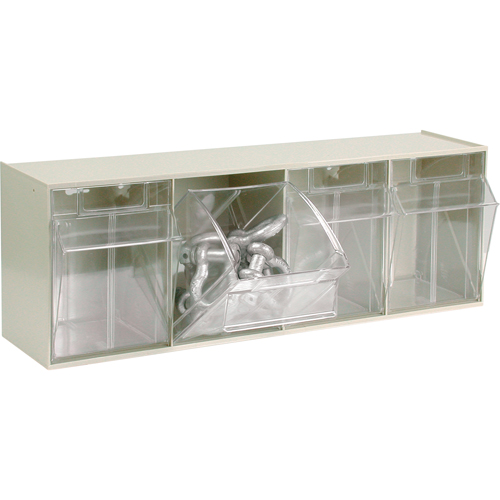Tip-Out Bins Modular Storage System, 23-5/8" W x 6-5/8" D x 8-1/8" H, 4 Drawers Equipment World