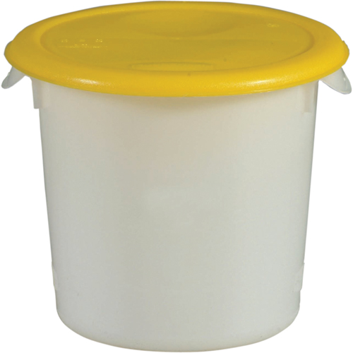 Round Storage Containers, 7-4/5" H x 8-1/2" D, 3.79 L Capacity, White Equipment World
