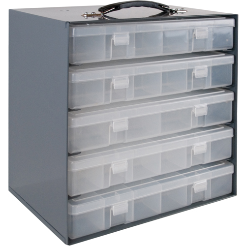 Compartment Box Cabinets, Steel, 5 Slots, 13-1/2" W x 9-1/8" D x 13-1/4" H, Grey Equipment World