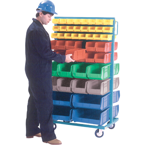Mobile Bin Racks - Double Sided, 0 Bins, 36" W x 24" D x 67-1/2" H Equipment World