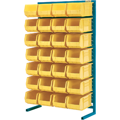 Single-Sided Stationary Bin Rack, 36" W x 12" D x 61" H, 28 Bins Equipment World
