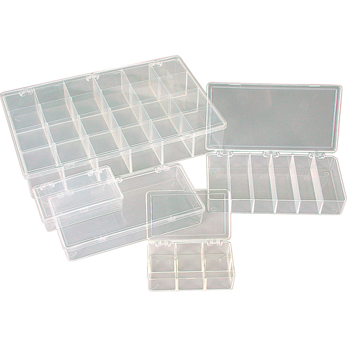 Boîte &agrave; compartiments K-Resin, Plastique, 36 compartiments, 6-9/16" la x 9-5/8" p, 1-1/2" h, Transparent Equipment World