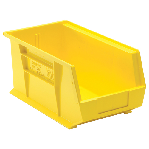 Ultra Stack & Hang Bin, 8-1/4" W x 7" H x 14-3/4" D, Yellow Equipment World