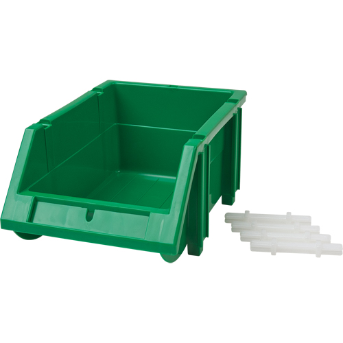 Stack & Hang Bin, 4-13/16" W x 3-3/16" H x 7-1/8" D, Green Equipment World