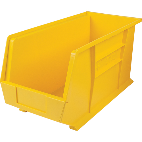 Ultra Stack & Hang Bin, 8-1/4" W x 9" H x 18" D, Yellow Equipment World