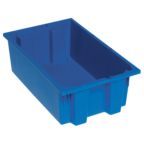 Contenants Stack & Nest, 6" x 18" x 11", Bleu Equipment World