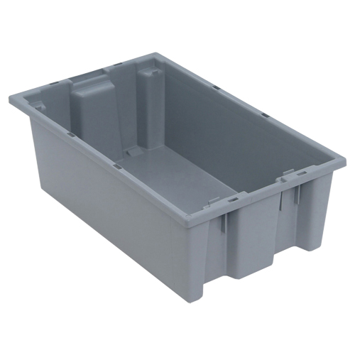 Stack & Nest Totes, 6" x 18" x 11", Grey Equipment World