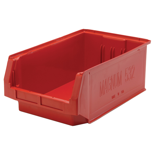 Giant Stacking Containers, 12.375" W x 19.75" D x 7.875" H, Red Equipment World