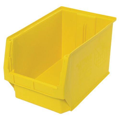 Giant Stacking Containers, 12.375" W x 19.75" D x 11.875" H, Yellow Equipment World