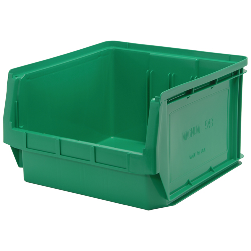 Giant Stacking Containers, 18.375" W x 19.75" D x 11.875" H, Green Equipment World