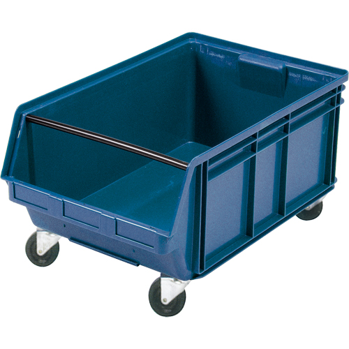 Mobile Giant Stacking Bin, 11-7/8" H x 18-3/8" W x 29" D, 150 lbs. Capacity, Blue Equipment World