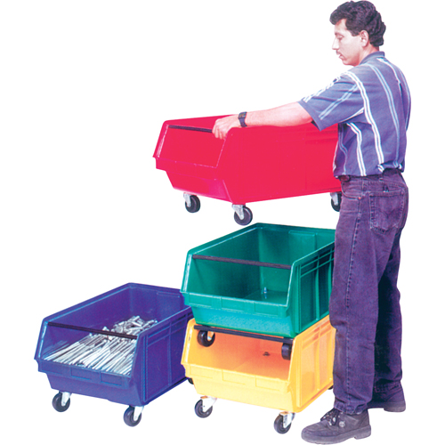 Mobile Giant Stacking Bin, 11-7/8" H x 18-3/8" W x 29" D, 150 lbs. Capacity, Blue Equipment World