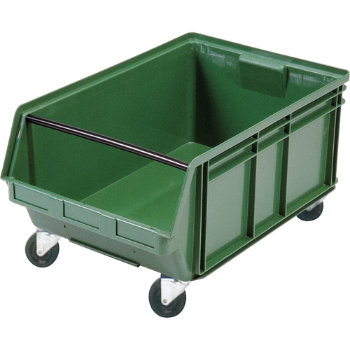 Mobile Giant Stacking Bin, 11-7/8" H x 18-3/8" W x 29" D, 150 lbs. Capacity, Green Equipment World