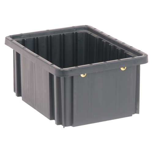 Conductive Dividable Grid Containers, Polypropylene, 8-1/4" W x 10-7/8" D x 5" H, Black Equipment World