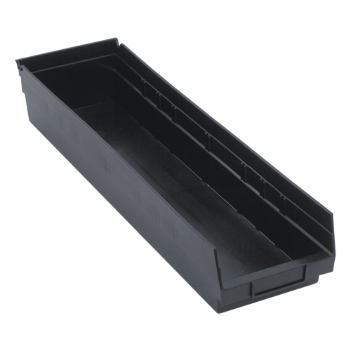 Economy Shelf Bin, 6-5/8" W x 4" H x 23-5/8" D, Black Equipment World