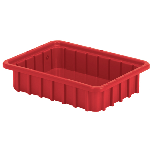 Divider Box&reg; Containers, Polyethylene, 22.4" W x 17.4" D x 5" H, Red Equipment World