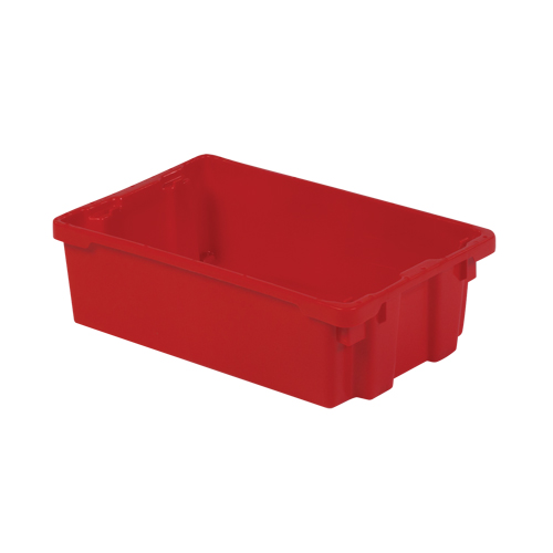 Polylewton Stack-N-Nest&reg; Containers, 6.2" x 20.1" x 13", Red Equipment World