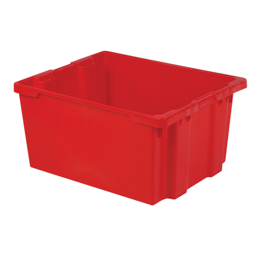 Polylewton Stack-N-Nest&reg; Containers, 15.1" x 30.1" x 24", Red Equipment World