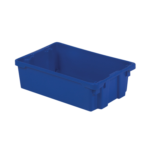 Polylewton Stack-N-Nest&reg; Containers, 6.2" x 20.1" x 13", Blue Equipment World