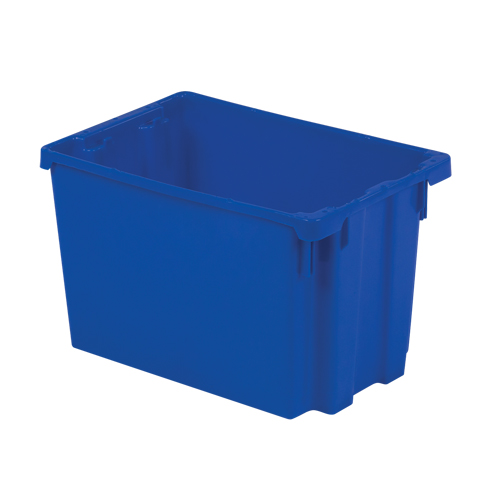 Polylewton Stack-N-Nest&reg; Containers, 12.1" x 19.4" x 12.9", Blue Equipment World