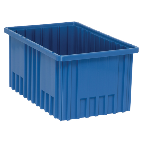 Contenants Divider Box, Plastique, 16,5" la x 10,9" p x 8" h, Bleu Equipment World