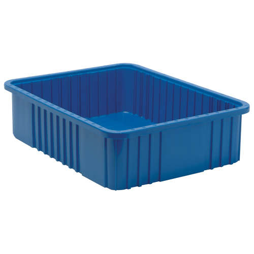 Divider Box&reg; Containers, Plastic, 22.5" W x 17.5" D x 6" H, Blue Equipment World