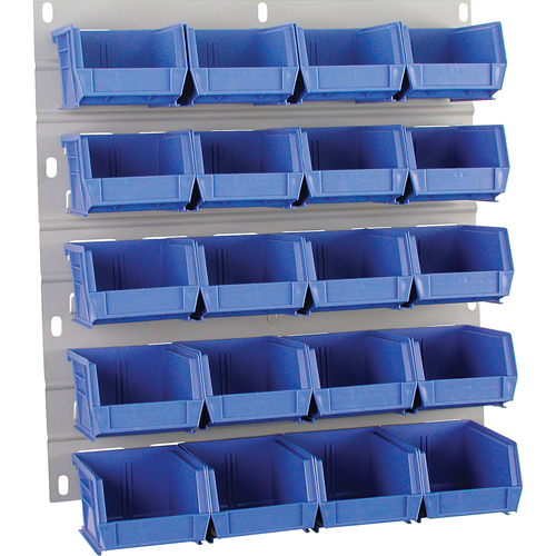 Hanging Panel, 20 Bins, 18" W x 1" D x 19" H Equipment World