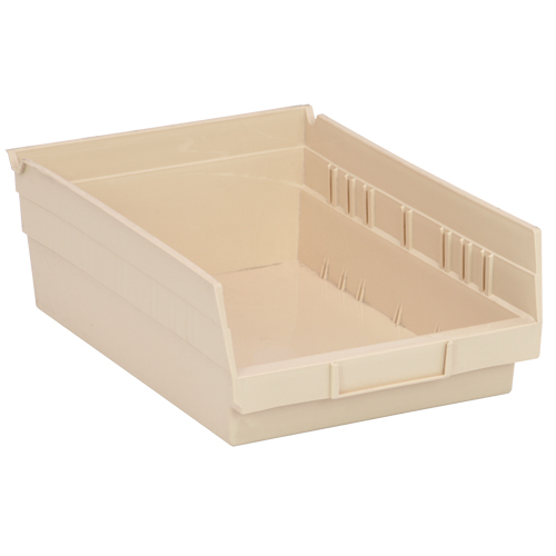 Economy Shelf Bin, 8-3/8" W x 4" H x 11-5/8" D, Ivory Equipment World