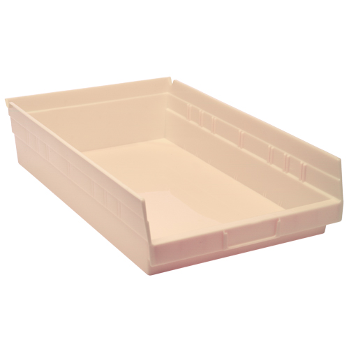 Economy Shelf Bin, 11-1/8" W x 4" H x 17-7/8" D, Ivory Equipment World
