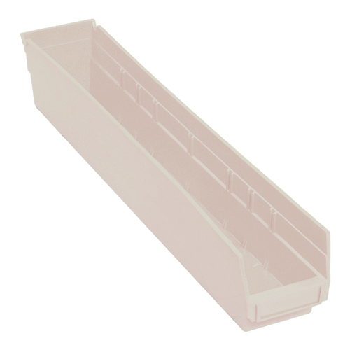 Economy Shelf Bin, 4-1/8" W x 4" H x 23-5/8" D, Ivory Equipment World