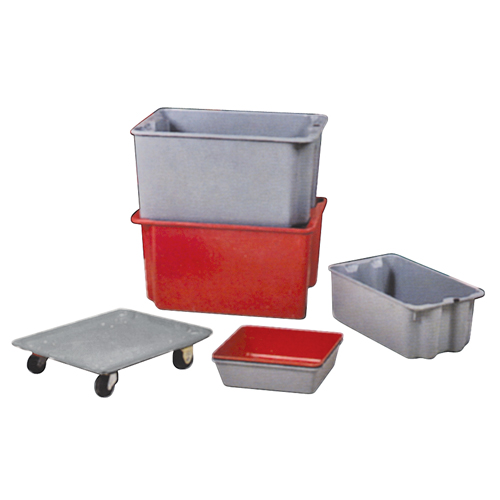 Stack-N-Nest&reg; Plexton Containers, 20.1" W x 42.5" D x 14.1" H, Grey Equipment World
