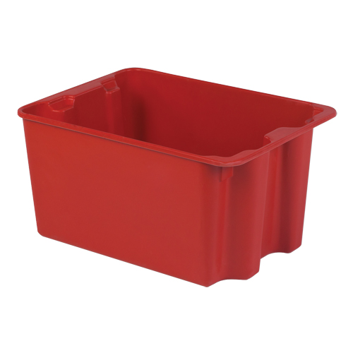 Stack-N-Nest&reg; Plexton Containers, 19.9" W x 27.5" D x 14" H, Red Equipment World