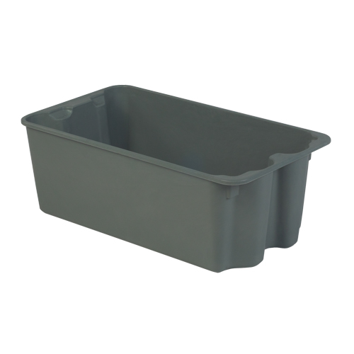 Stack-N-Nest&reg; Plexton Containers, 16.9" W x 30.6" D x 11.1" H, Grey Equipment World