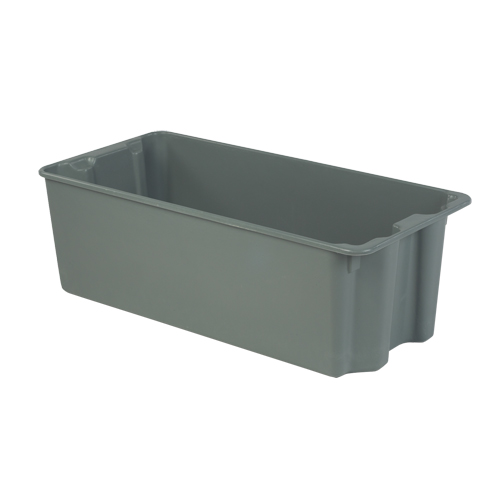 Stack-N-Nest&reg; Plexton Containers, 20.1" W x 42.5" D x 14.1" H, Grey Equipment World