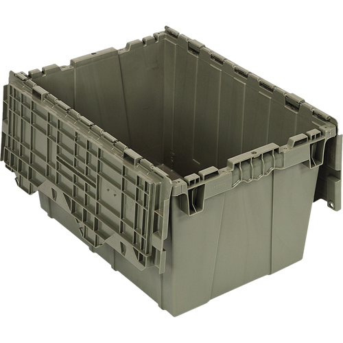 Conteneur &agrave; couvercle attach&eacute;, 12,75" x 19,25" x 15,25", Vert Equipment World