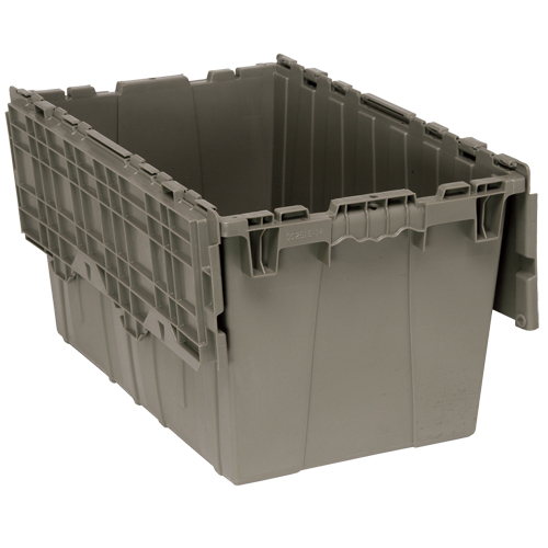 Attached-Top Distribution Container, 16-1/4" x 25-3/8" x 14-1/8", Grey Equipment World