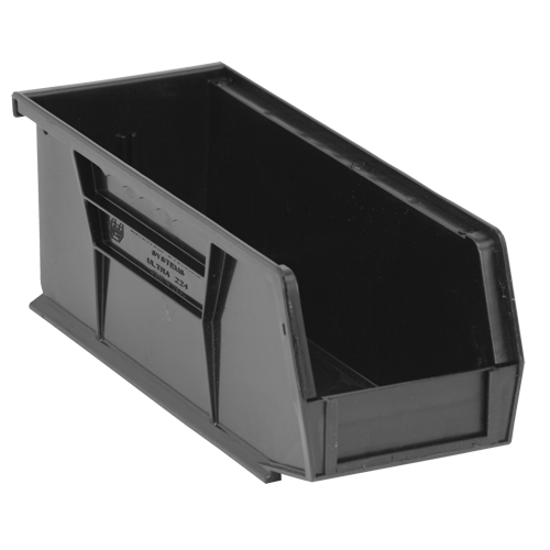 Ultra Stack & Hang Bin, 4-1/8" W x 4" H x 10-7/8" D, Black Equipment World