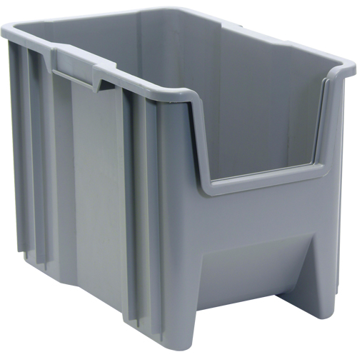 Giant Stacking Containers, 10-7/8" W x 12-1/2" H x 17-1/2" D, Grey Equipment World