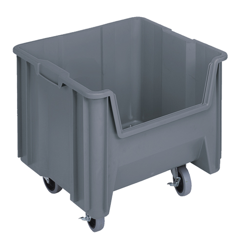 Mobile Giant Stack Container, 12-1/2" H x 16-1/2" W x 17-1/2" D, 250 lbs. Capacity, Grey Equipment World