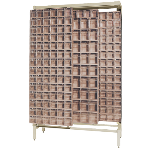 Free-Standing Tip-Out Bins Slider System, 48" W x 18" D x 77" H, 303 Drawers Equipment World