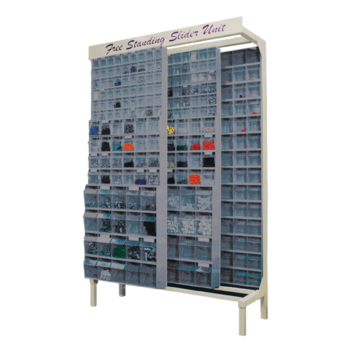 Free-Standing Tip-Out Bins Slider System, 48" W x 18" D x 77" H, 720 Drawers Equipment World