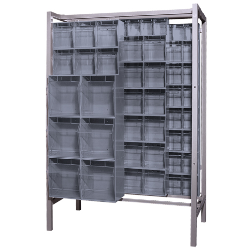 Free-Standing Tip-Out Bins Slider System, 51-1/4" W x 26" D x 77" H, 101 Drawers Equipment World