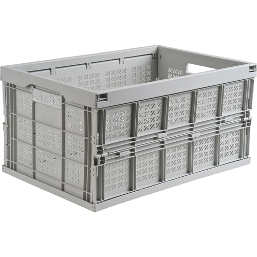 Collapsible Container, 21" L x 14" W x 10.5" H, Grey Equipment World