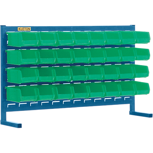 Louvered Rack with Bins, 32 Bins, 36" W x 8-1/4" D x 22" H Equipment World